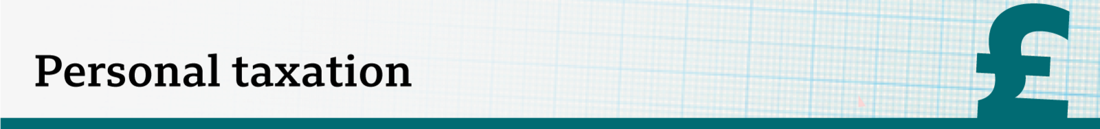 Green banner that says personal taxation 