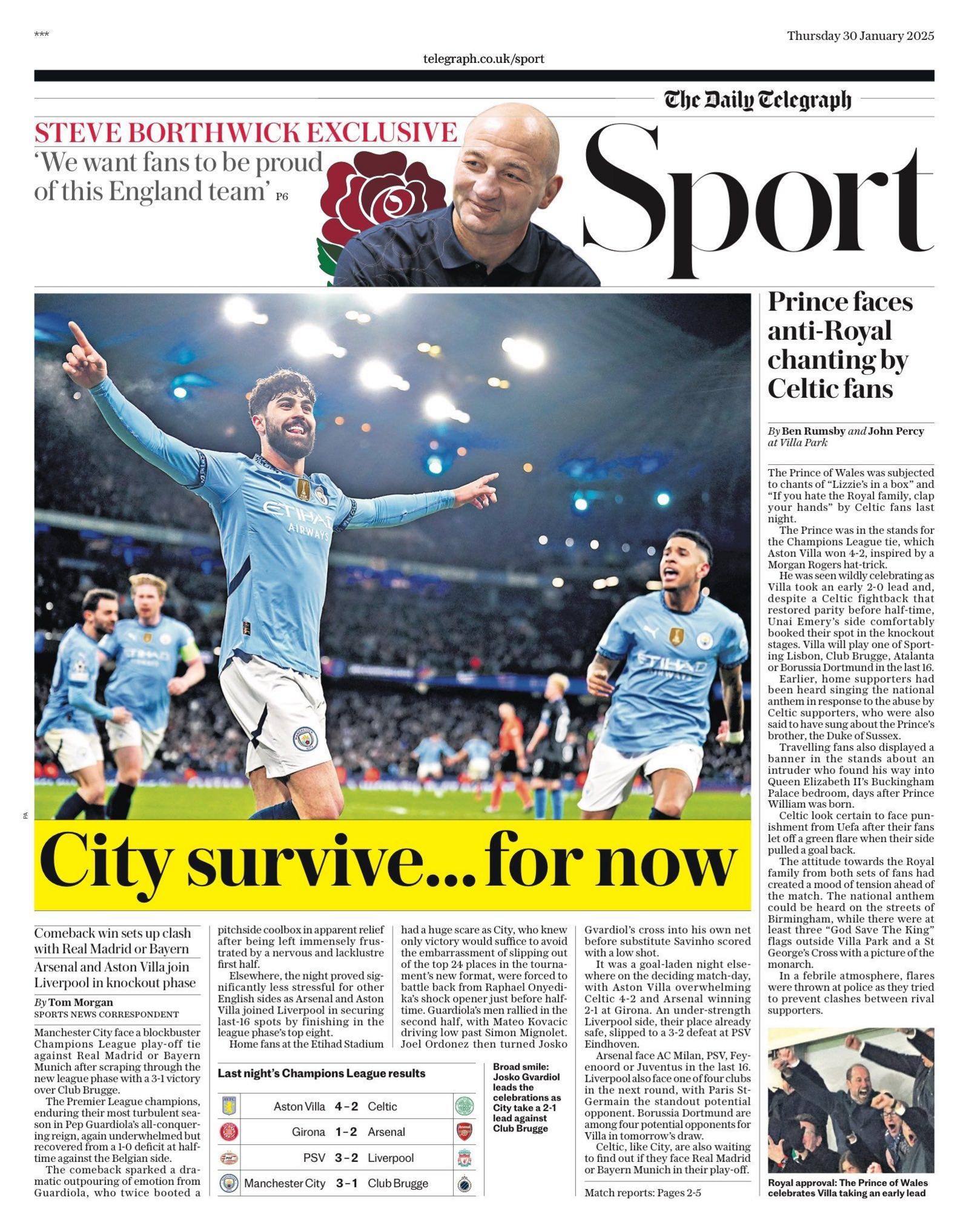 Telegraph back page 