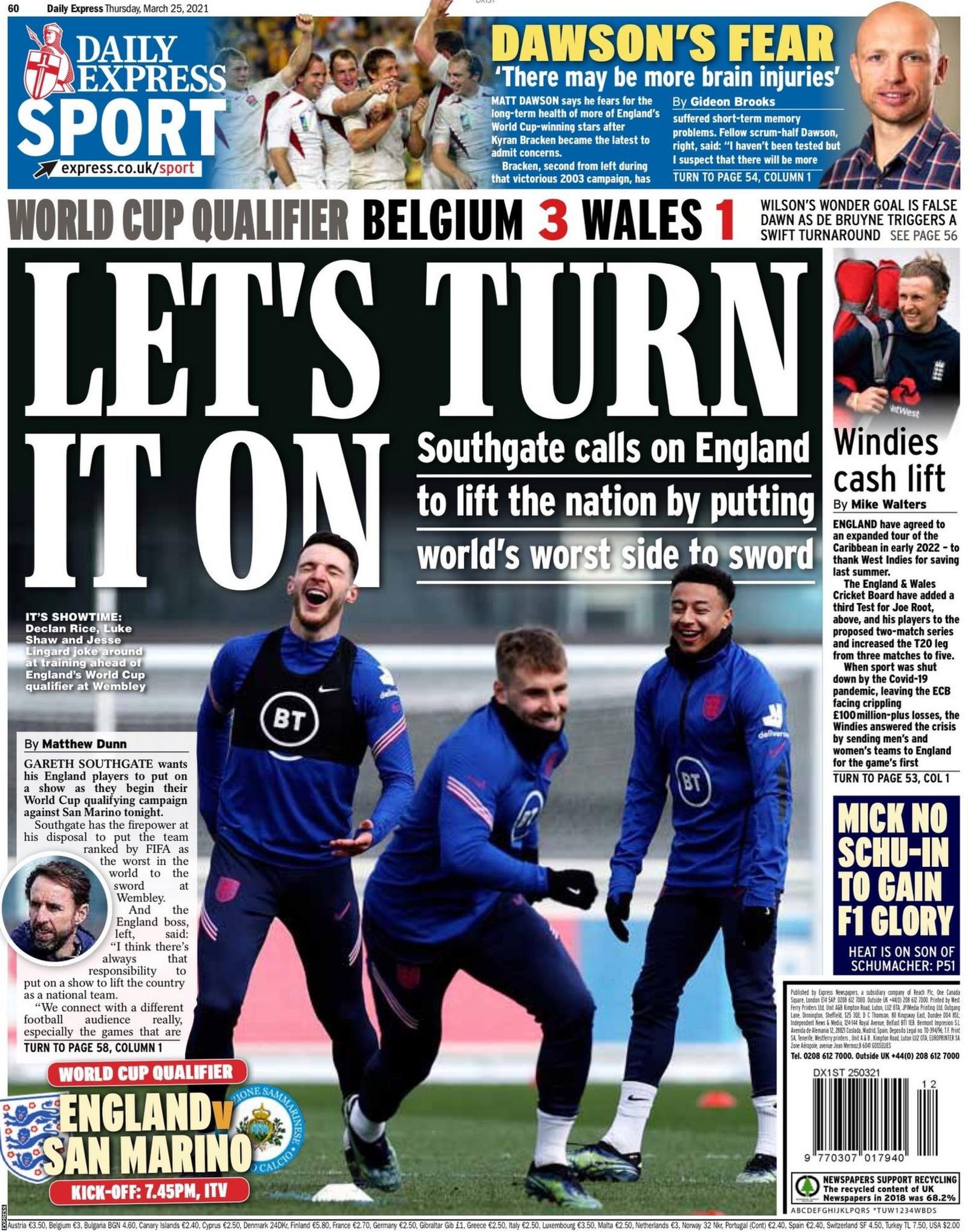 Express back page