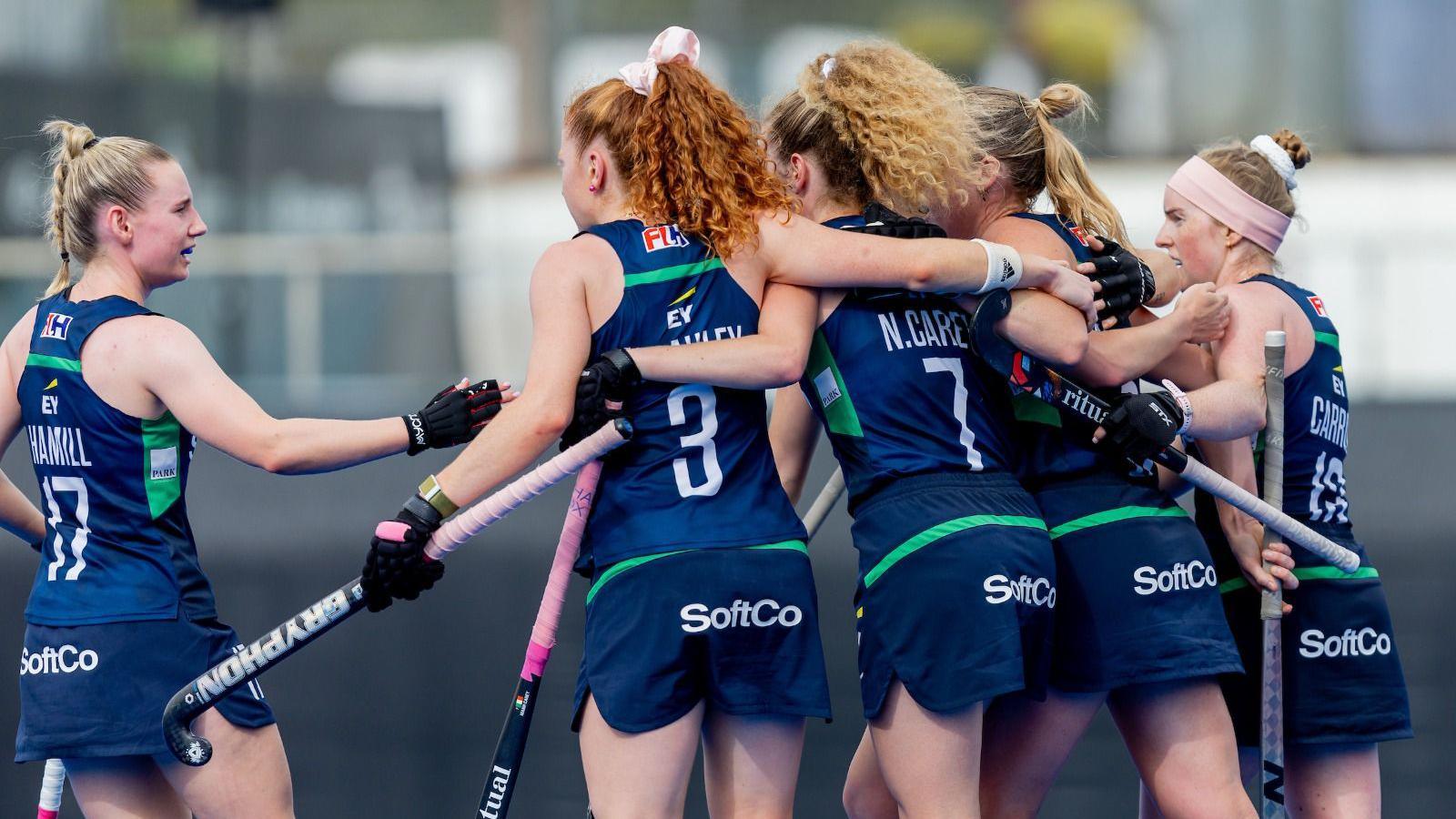 Ireland celebrate reaching the Nations Cup Final in Spain