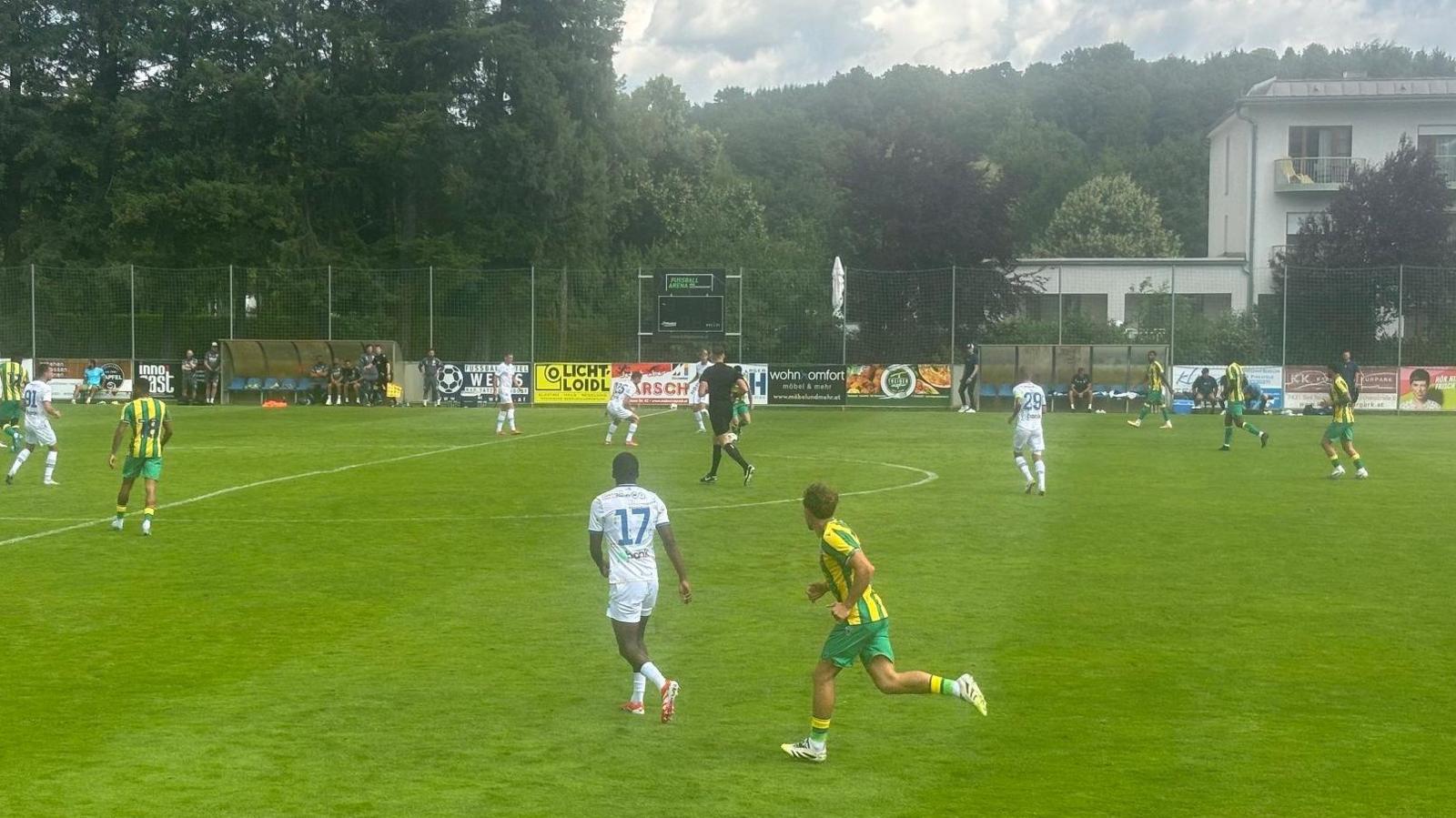 A photo of players during West Bromwich Albion's friendly against Dynamo Kyiv in Austria