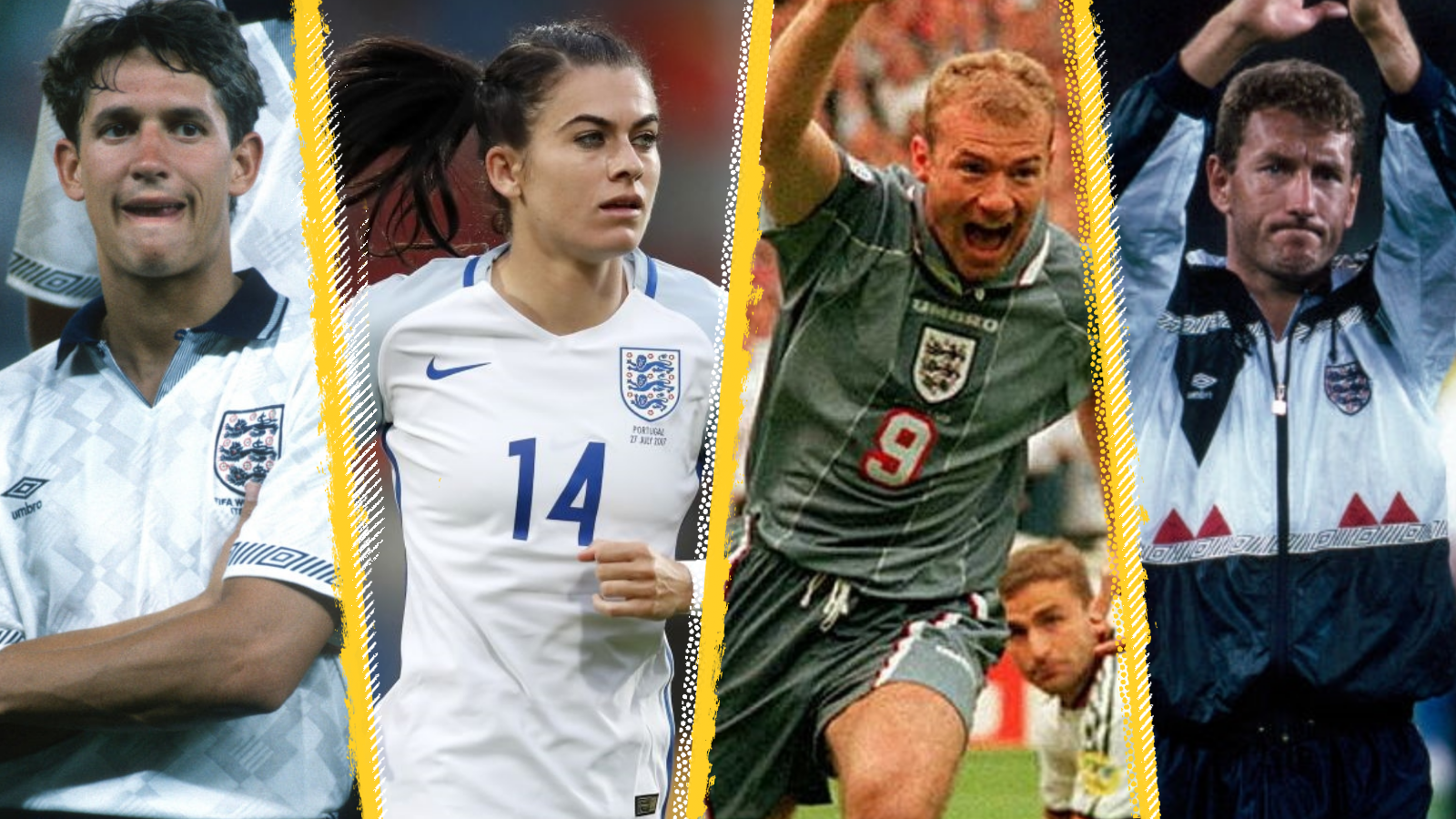 Gary Lineker, Karen Carney, Alan Shearer and Terry Butcher