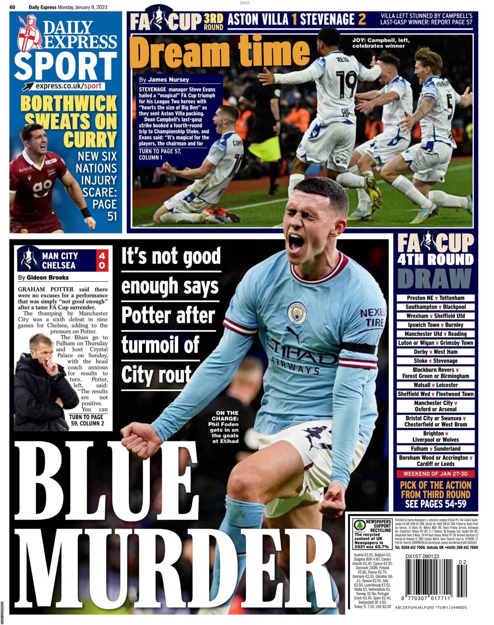 Monday's Daily Express