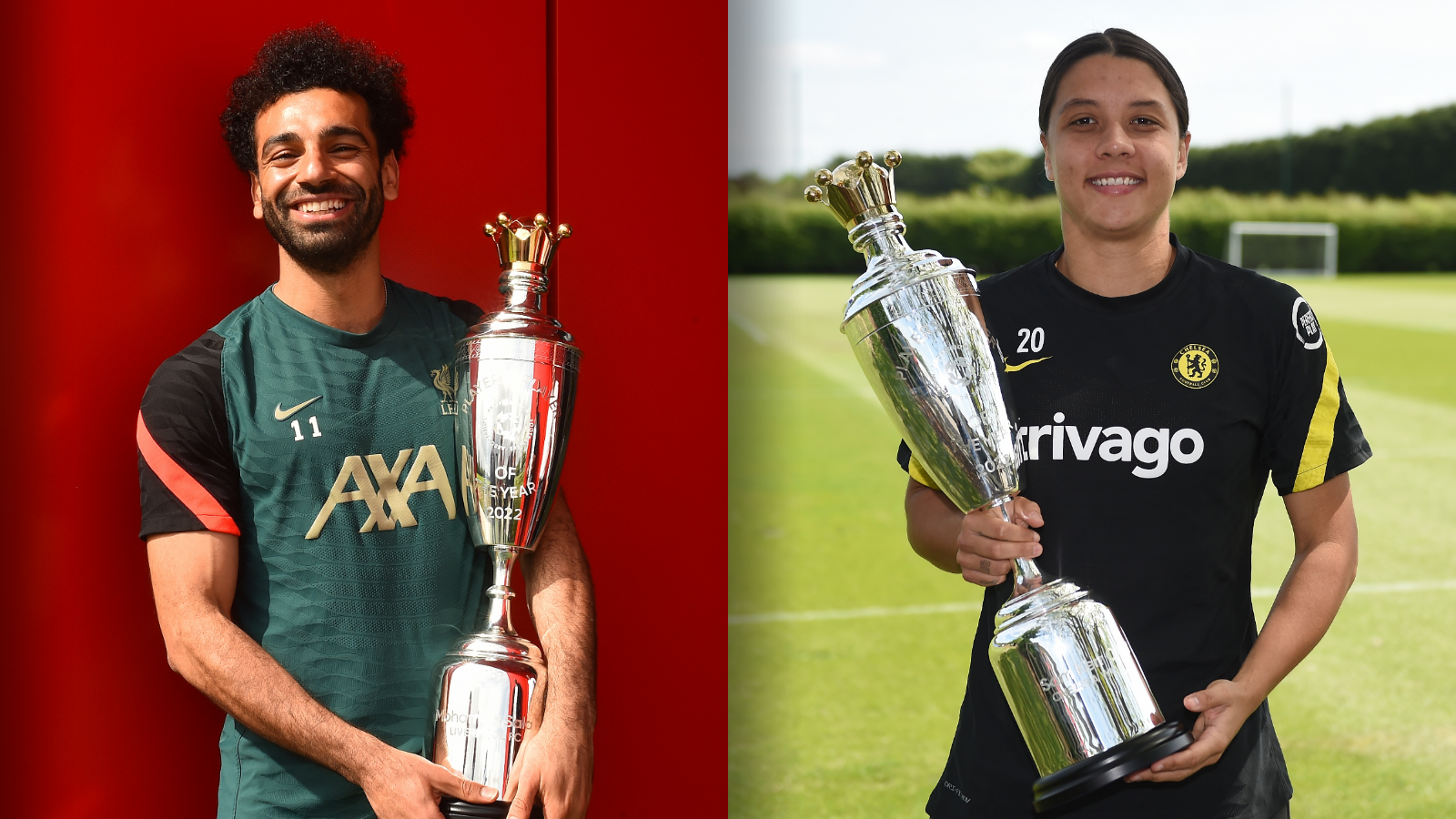 Mohamed Salah and Sam Kerr