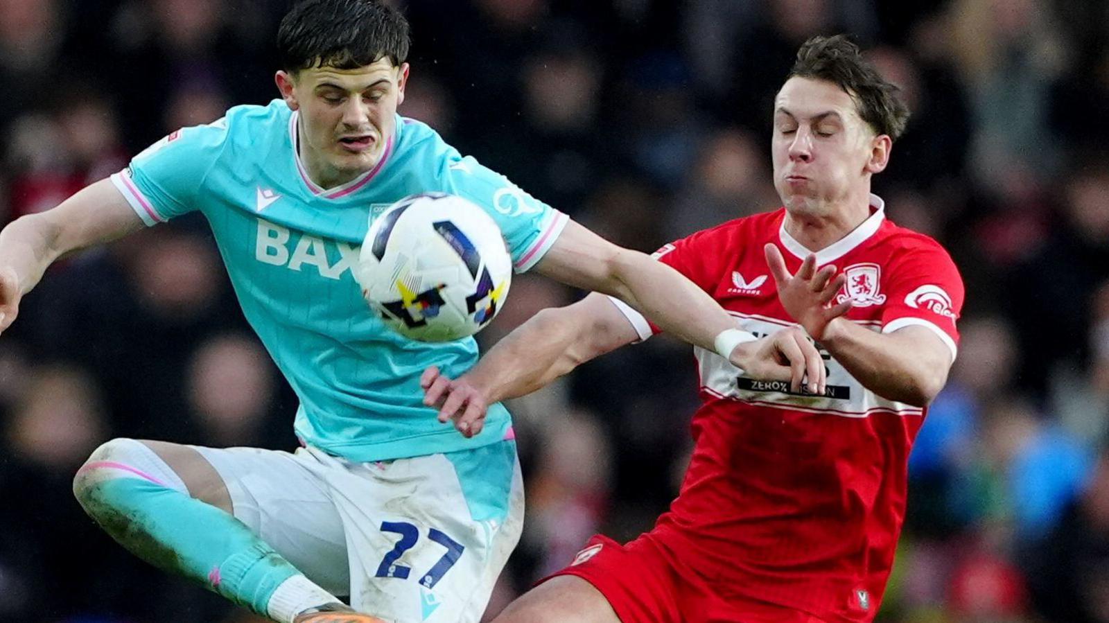 Middlesbrough v Oxford match action
