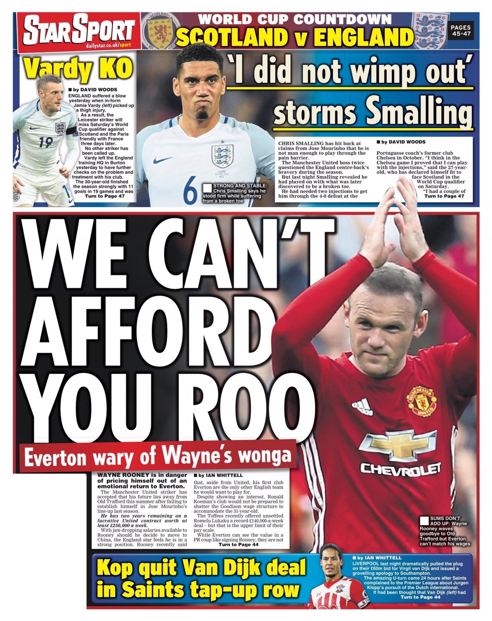 Daily Star back page