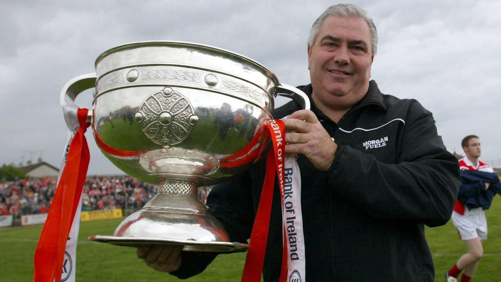 Joe Kernan with the Sam Maguire Cup