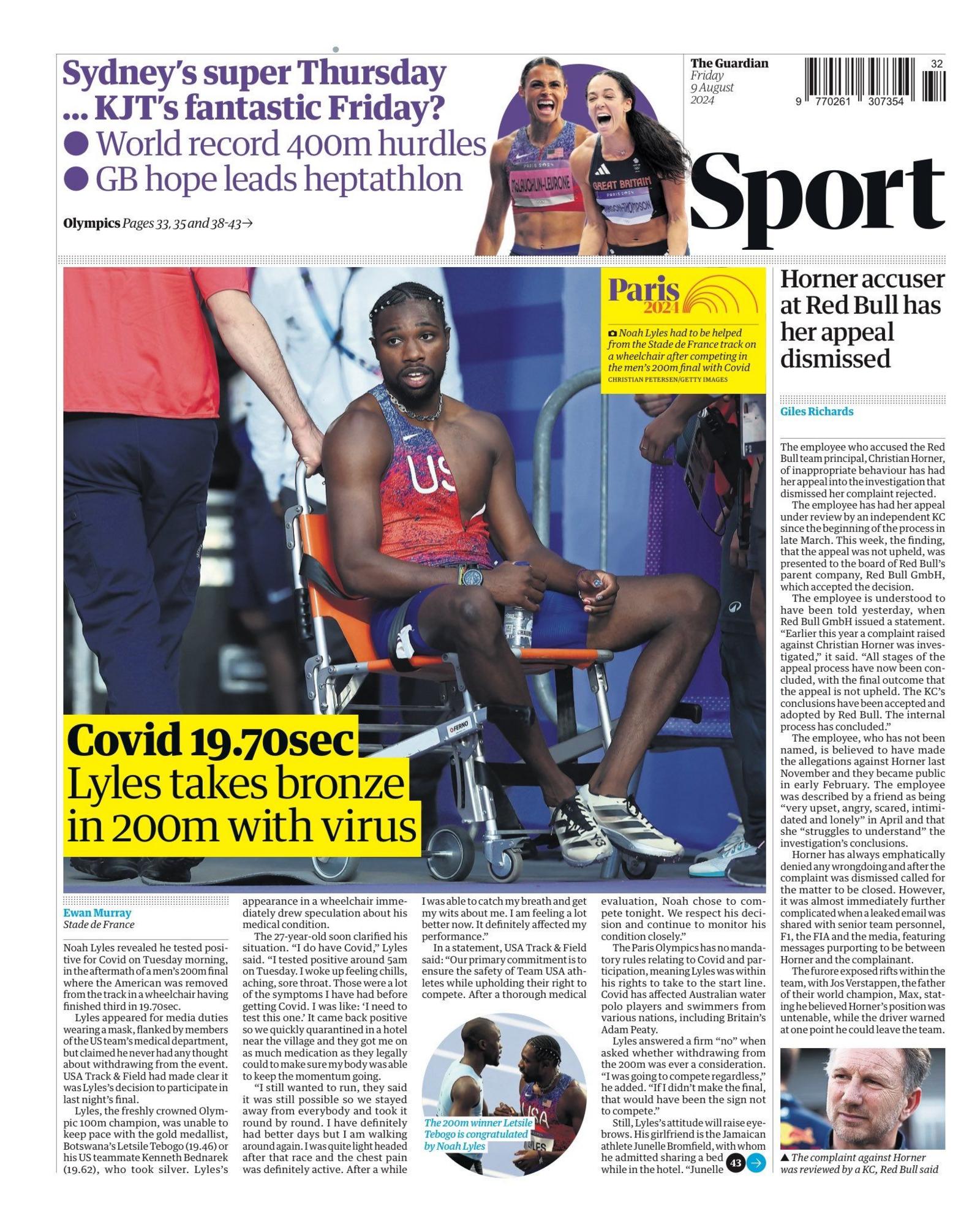 Guardian back page