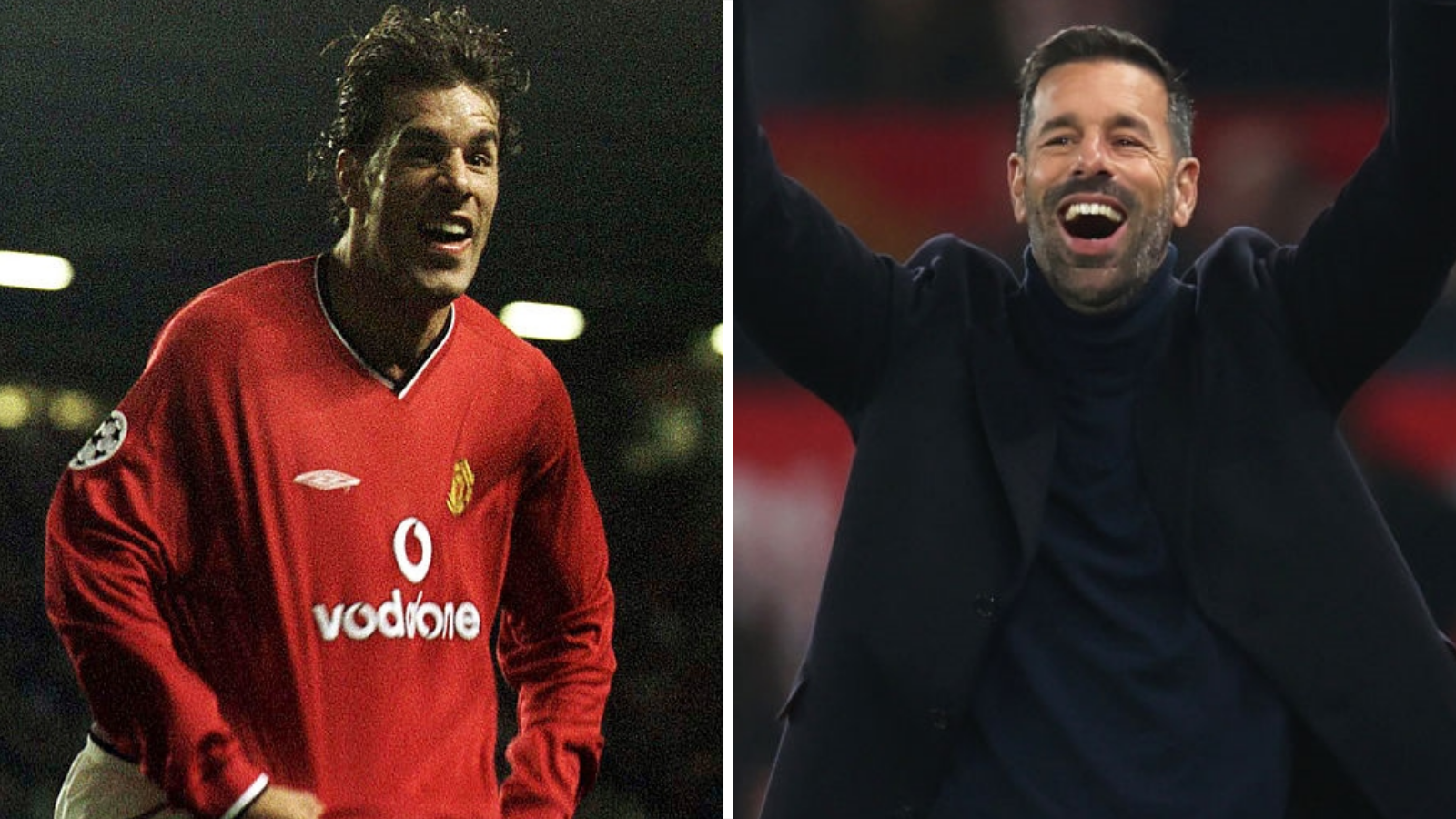 Ruud van Nistelrooy as a player and a manager for Manchester United