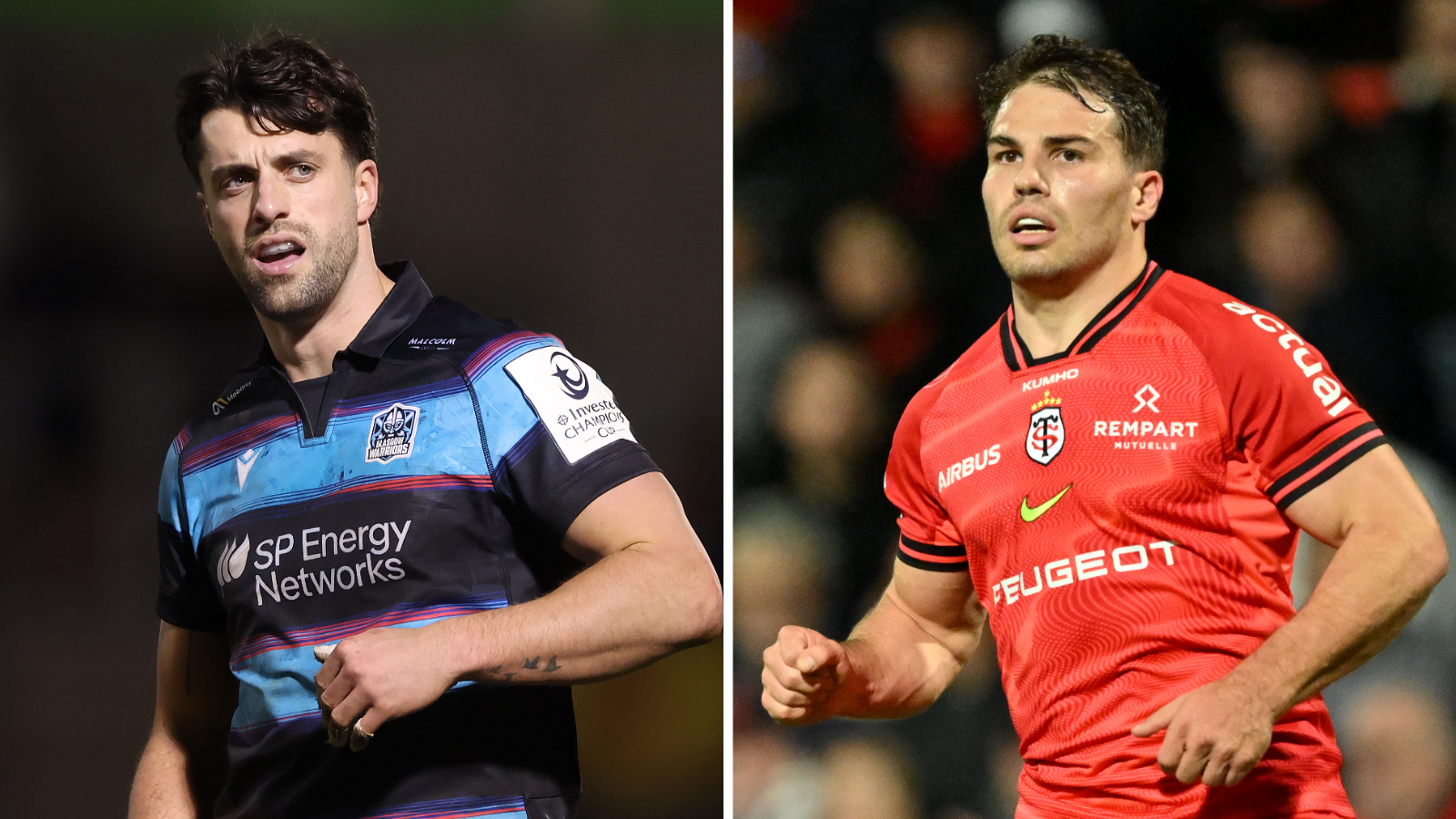 Glasgow's Adam Hastings and Toulouse star Antoine Dupont