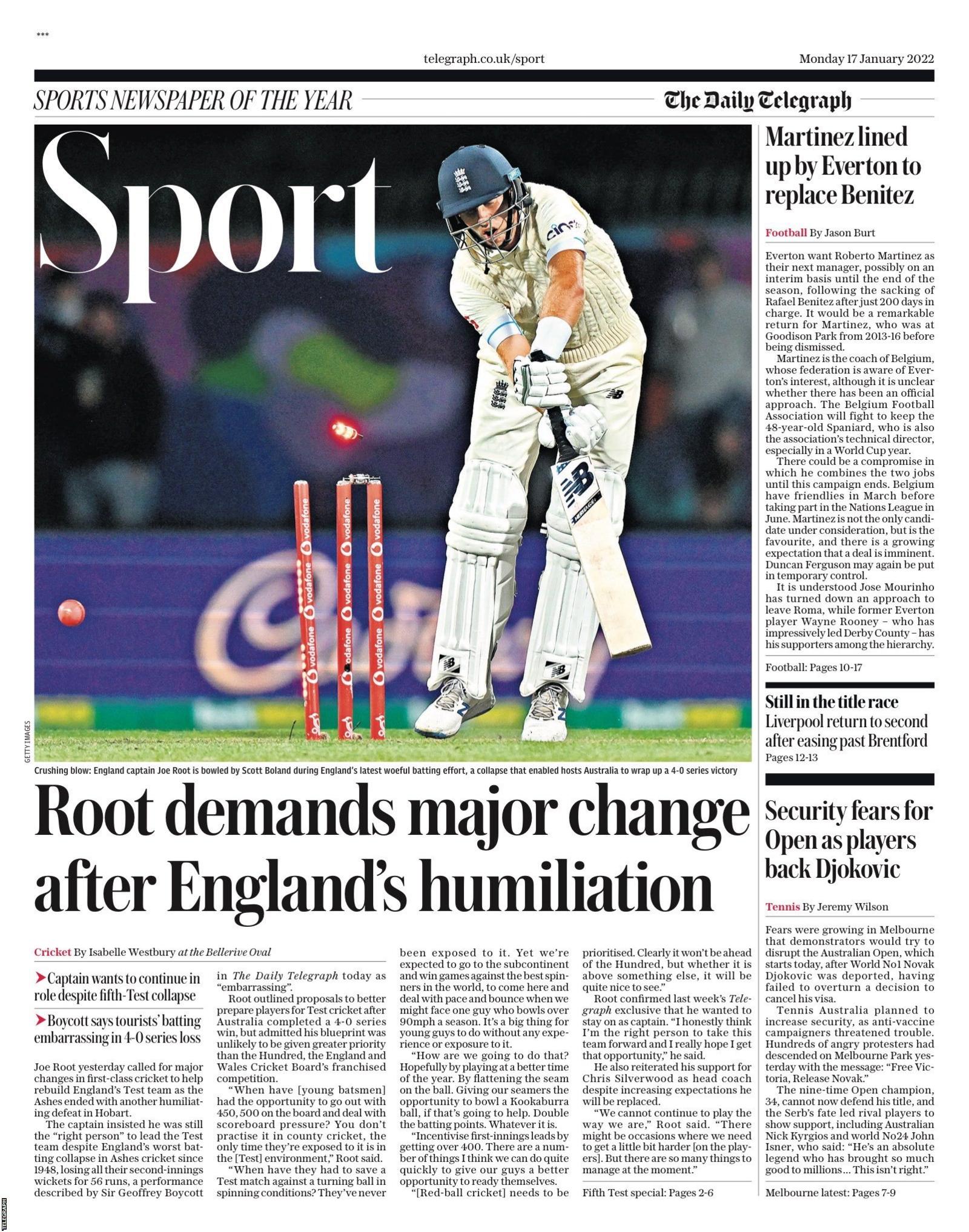 Monday's Telegraph