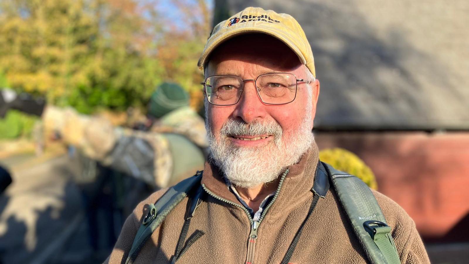 Birdwatcher, Geoffrey King smiling