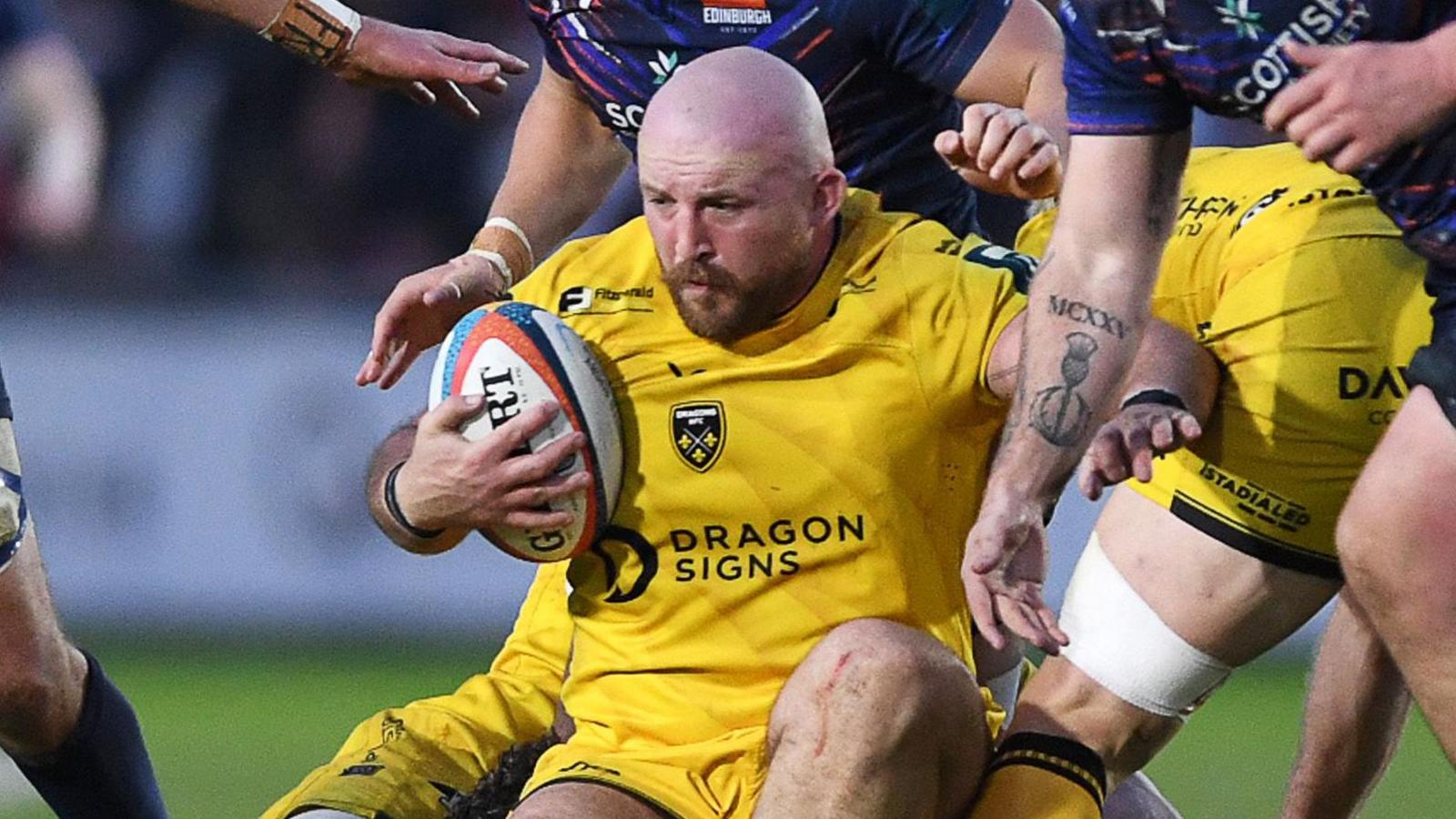 Dillon Lewis in possession for Dragons