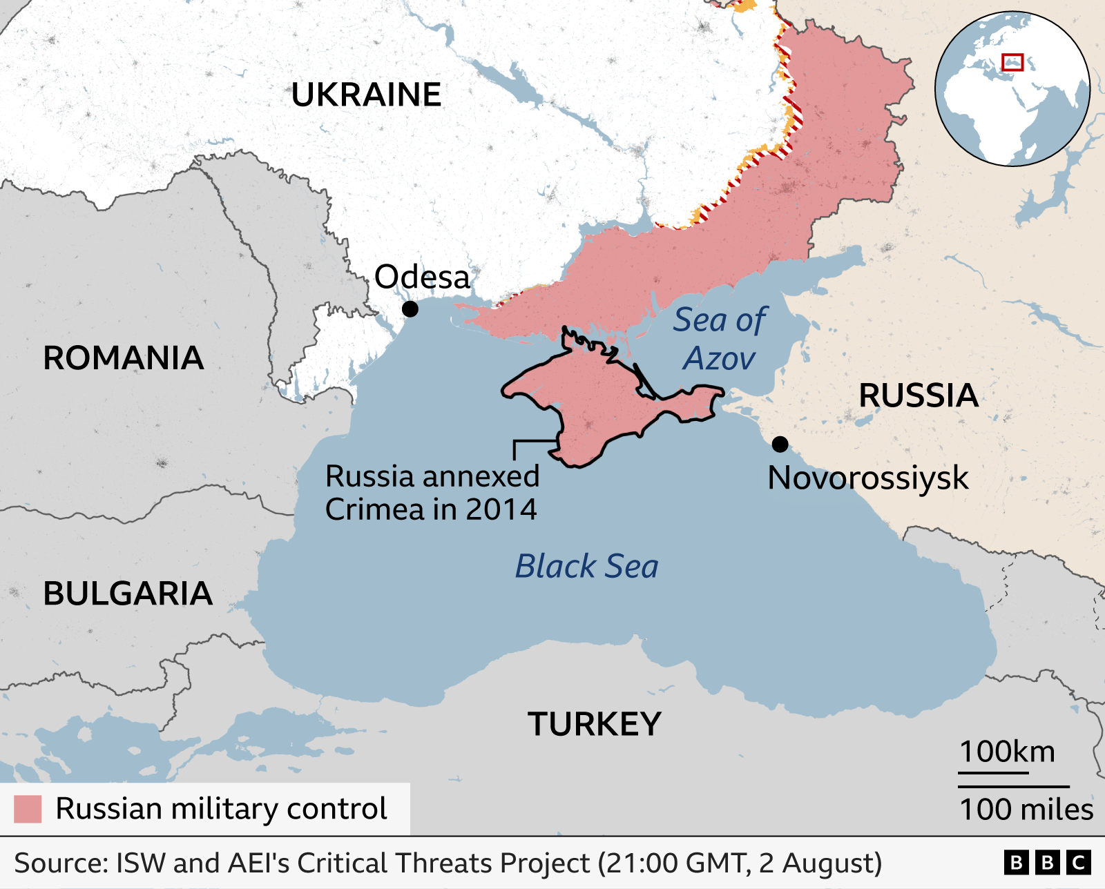 Map of the Black Sea