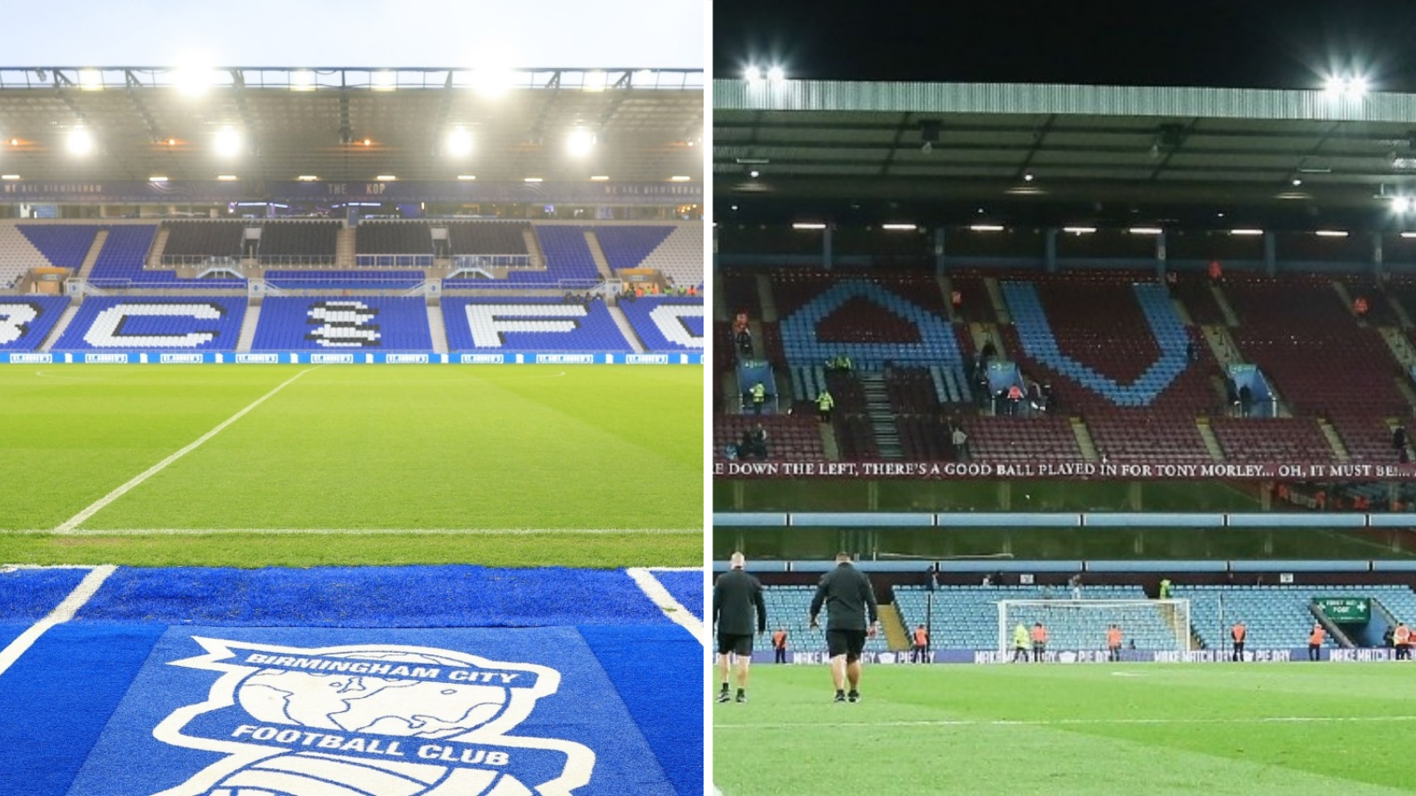 St Andrew's and Villa Park under the lights