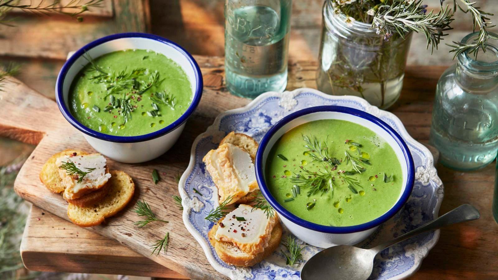 Green garden soup