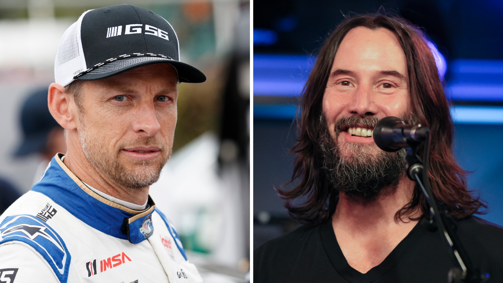 Jenson Button and Keanu Reeves