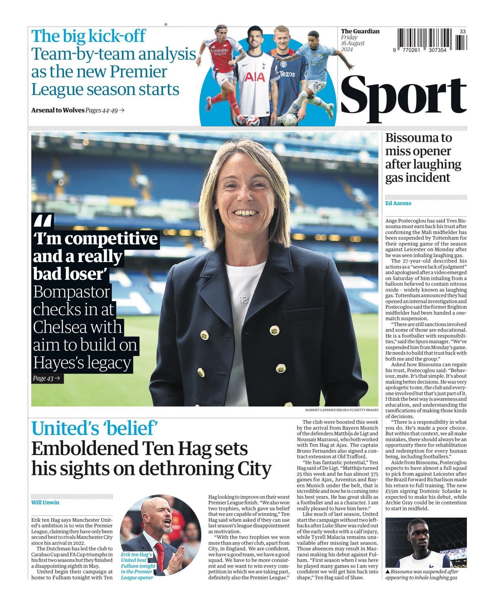 Guardian back page