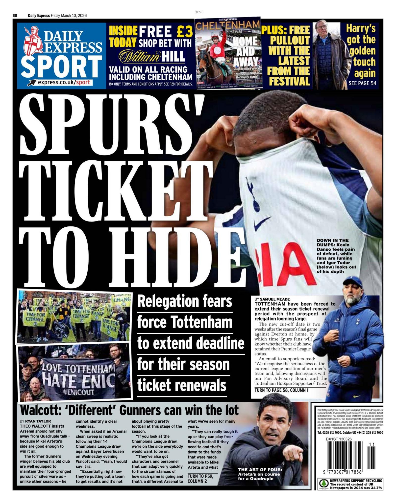 Daily Express back page