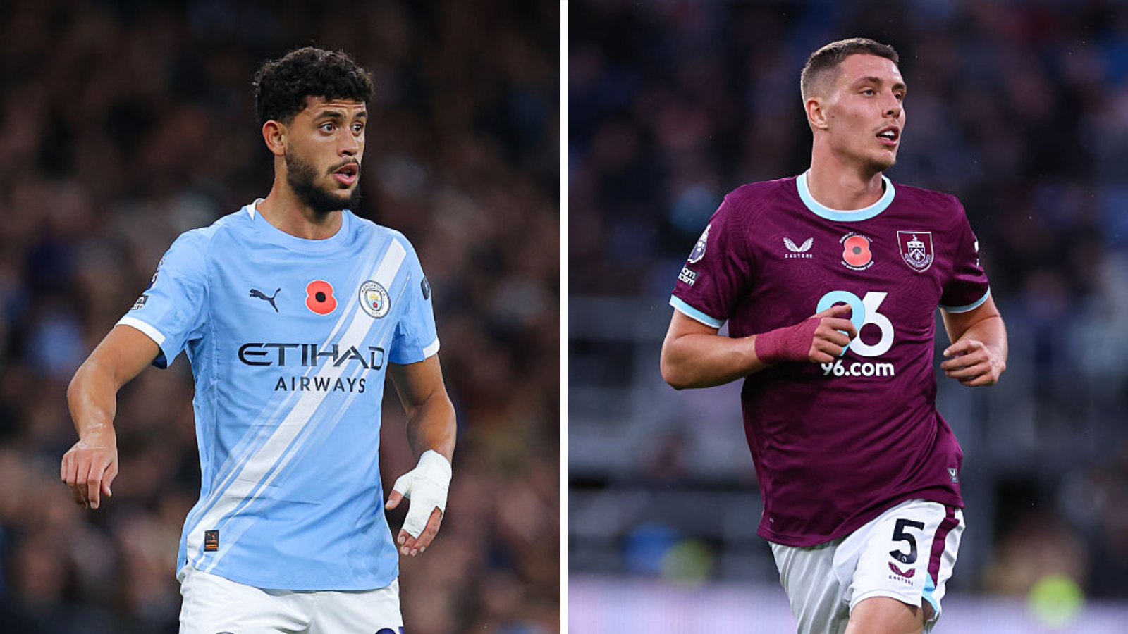 Matheus Nunes (left) and Maxime Esteve (right) both with bandaged wrists