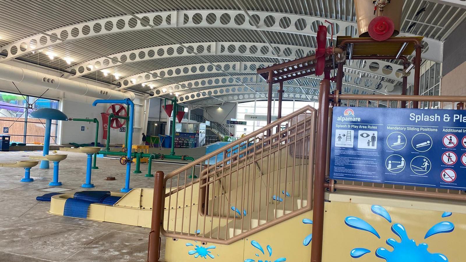 Inside the new Alpamere water park