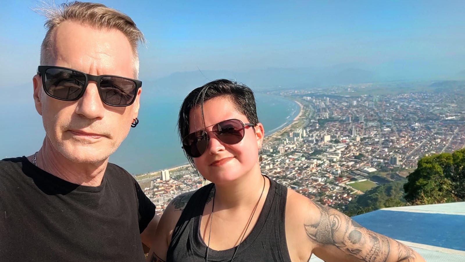 Garry Pepperd and his wife Shayenne in Brazil