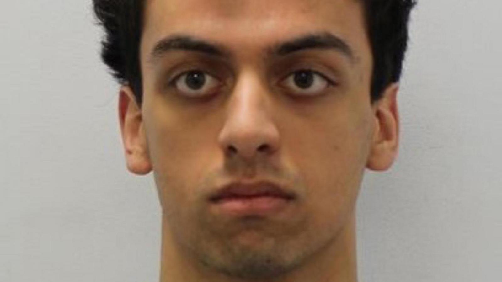 Custody mugshot of Louis De Zoysa, who had smuggled an antique gun into the building following his arrest on 25 September 2020.