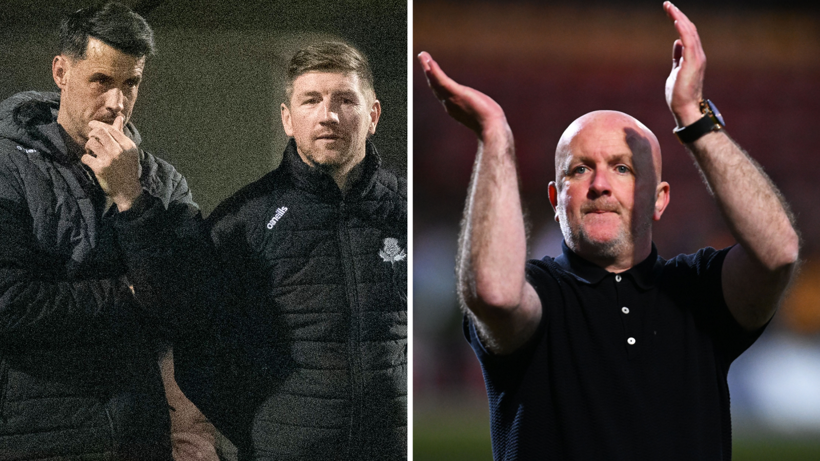 Partick Thistle co-managers Brian Graham and Mark Wilson - and Livingston boss David Martindale