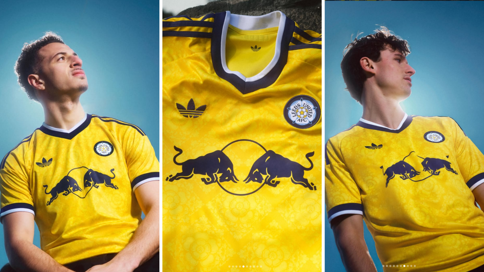 Leeds United players wear 2026-27 away shirt