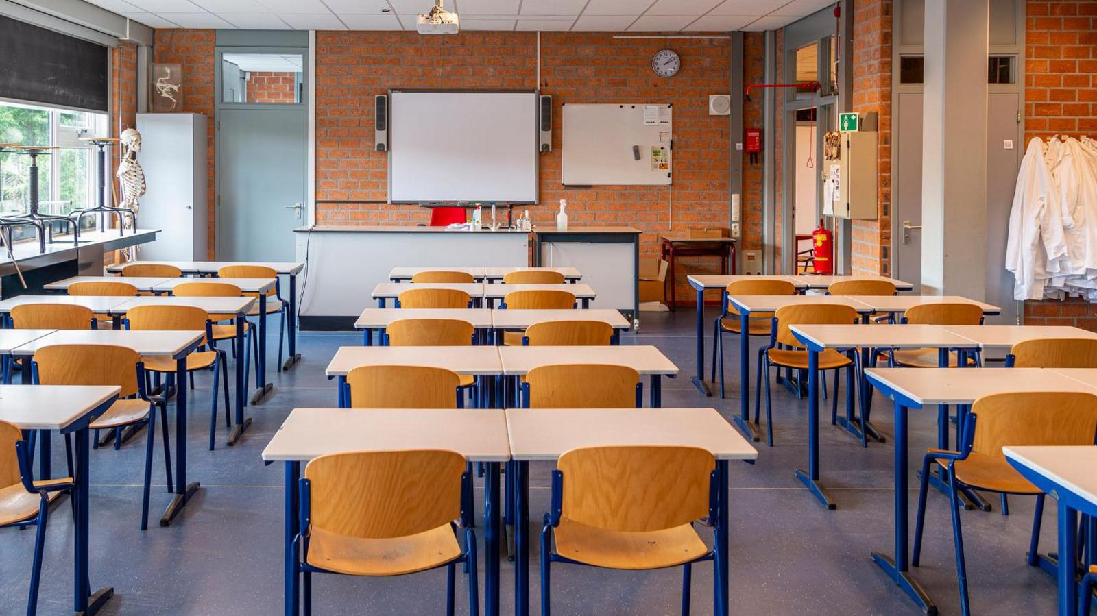 An empty classroom