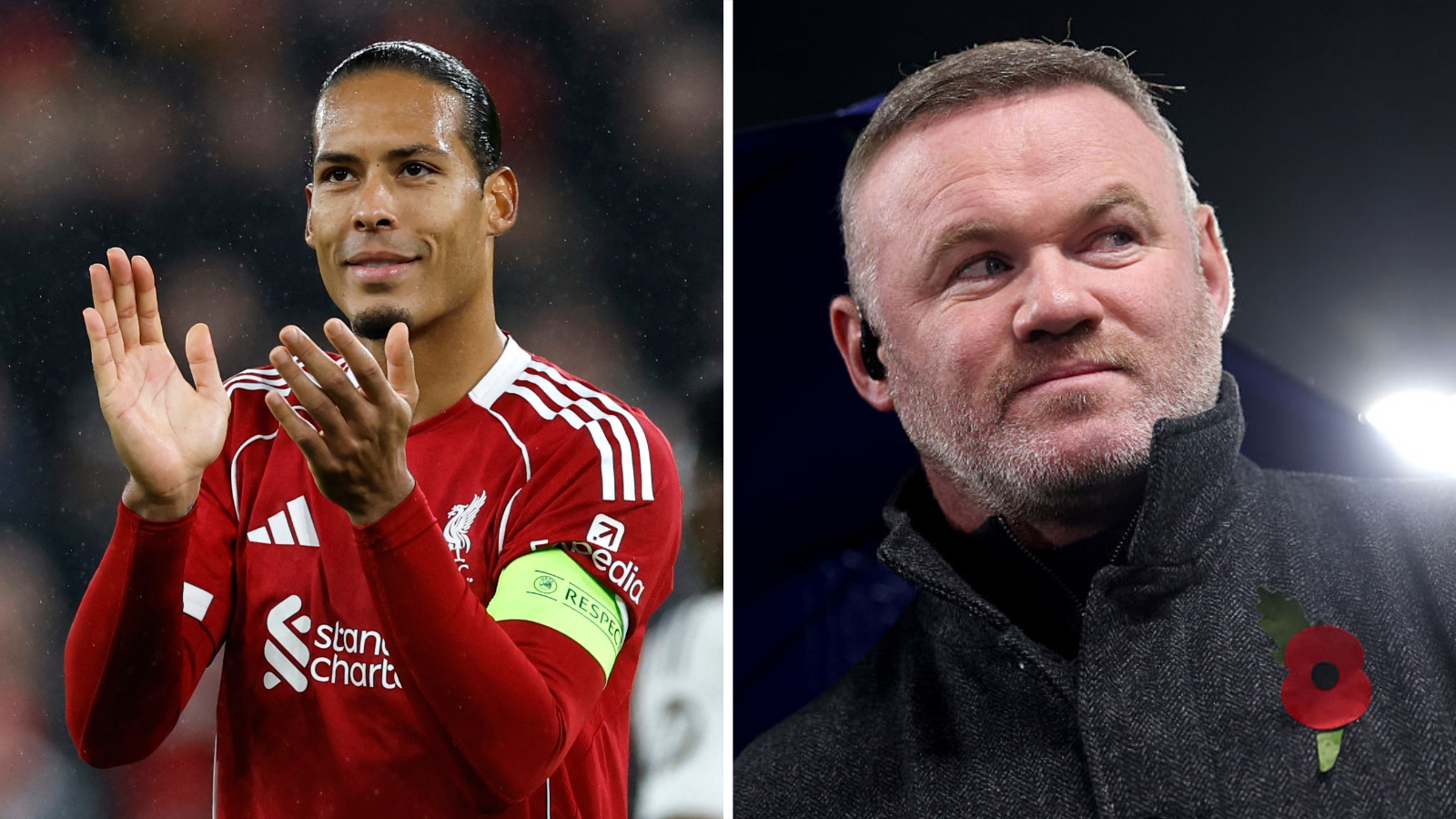 Virgil van Dijk and Wayne Rooney