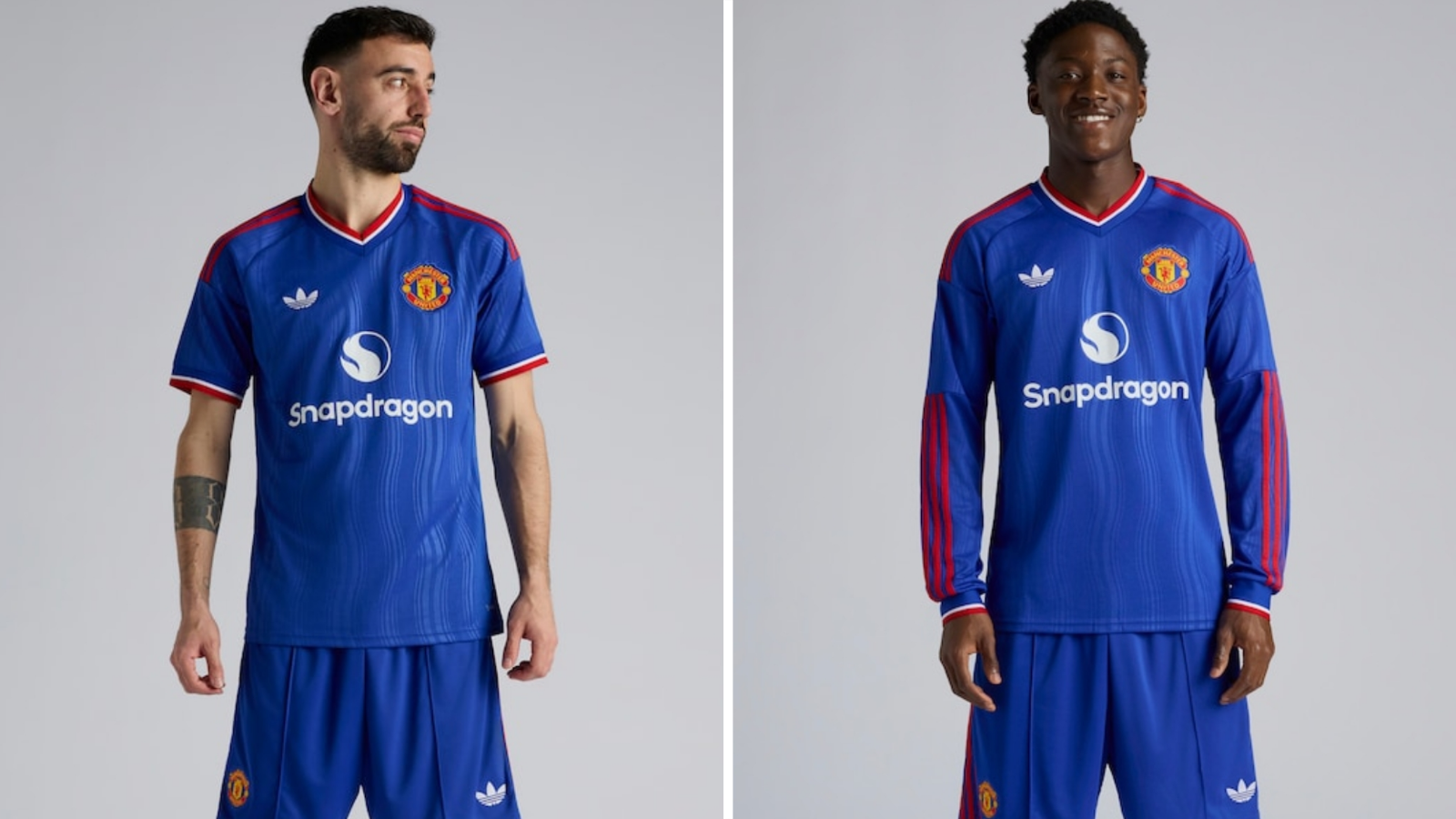 Bruno Fernandes and Kobbie Mainoo wear 2026-27 Manchester United away kit