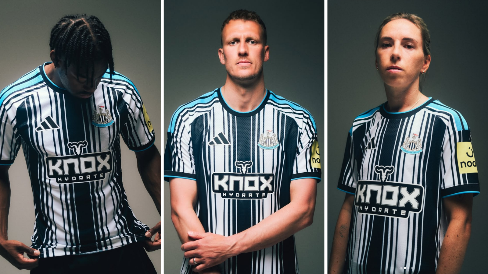 Newcastle players wear 2026-27 home shirt