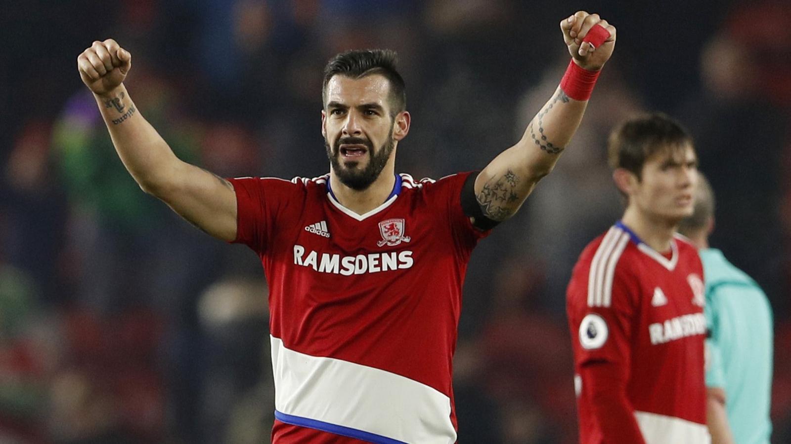 Alvaro Negredo celebrates