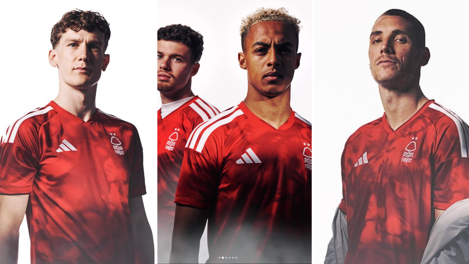 Nottingham Forest players wear 2026-27 home shirt.