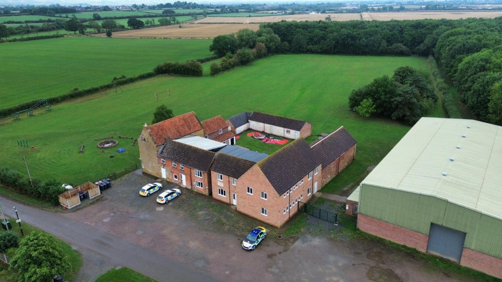 Drone shot of Stathern Lodge
