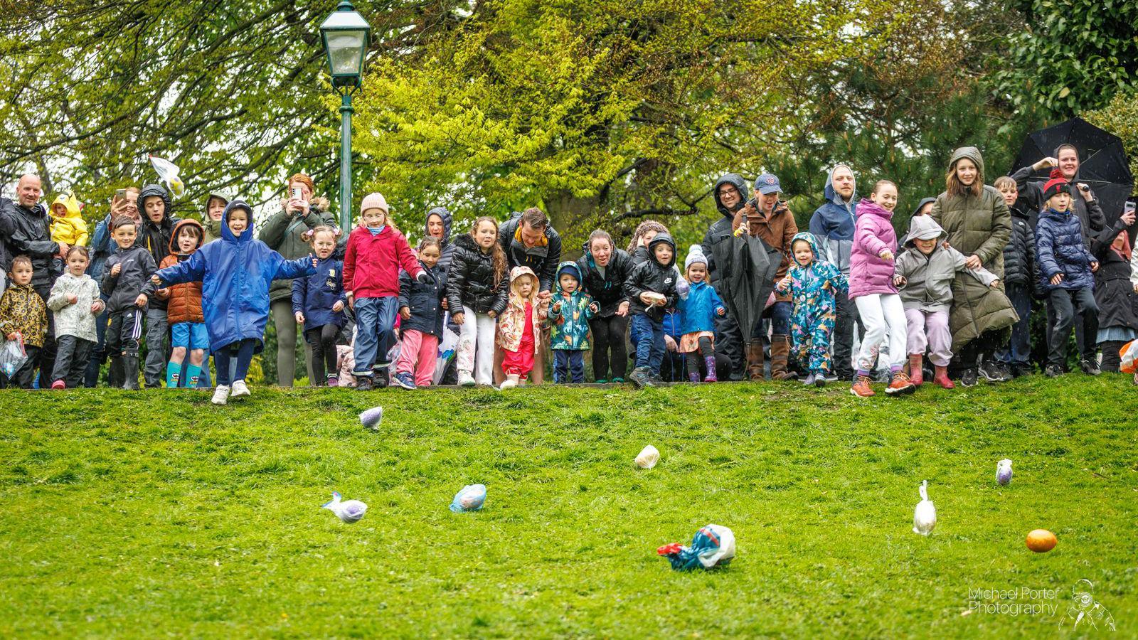 Preston's traditional egg rolling event returns for Easter - BBC News