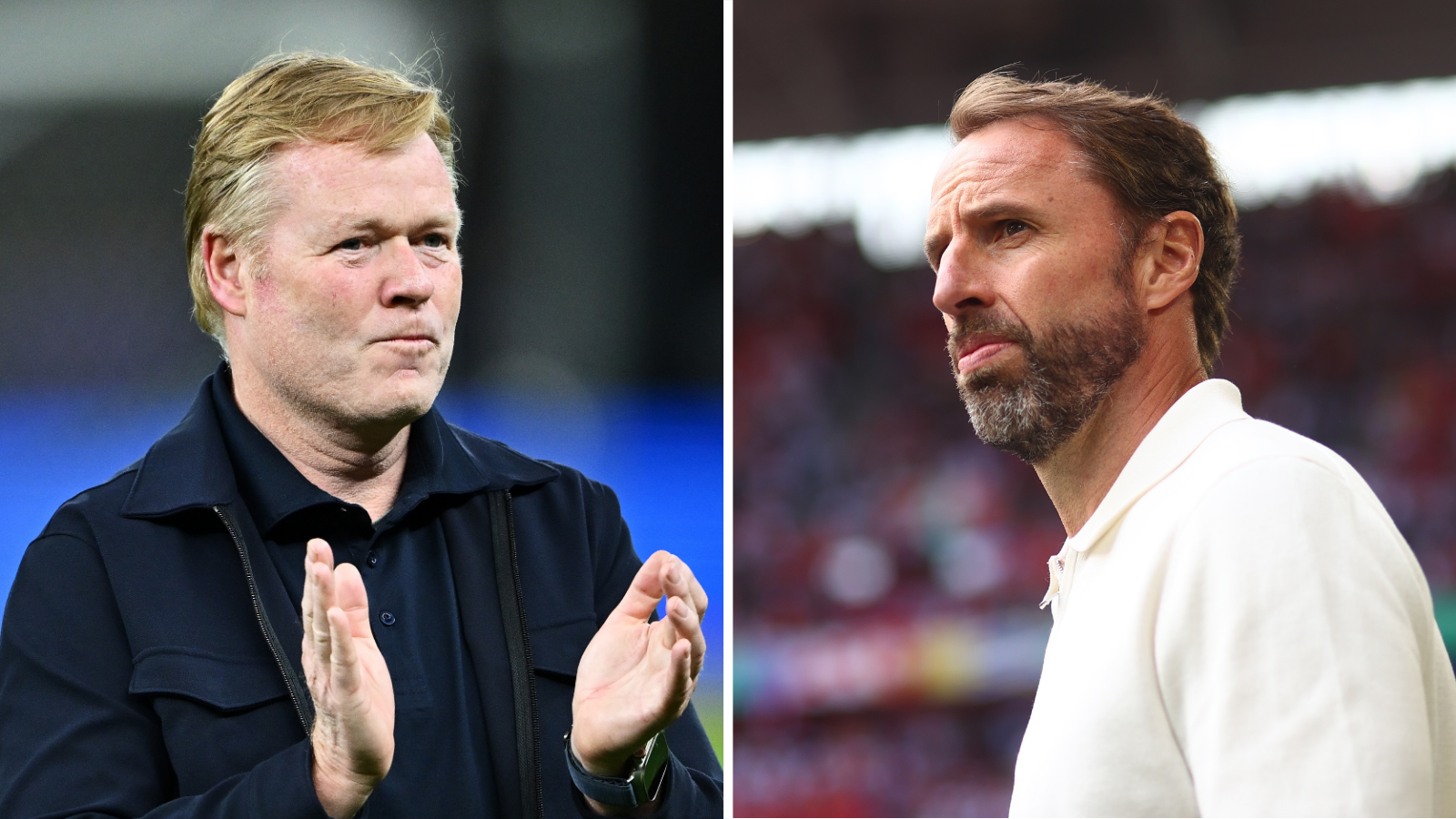 Split picture of Ronald Koeman and Gareth Southgat