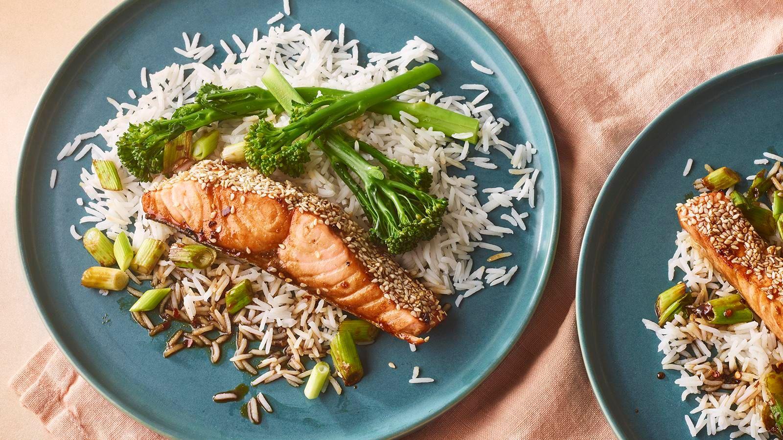 Air fryer soy and ginger salmon