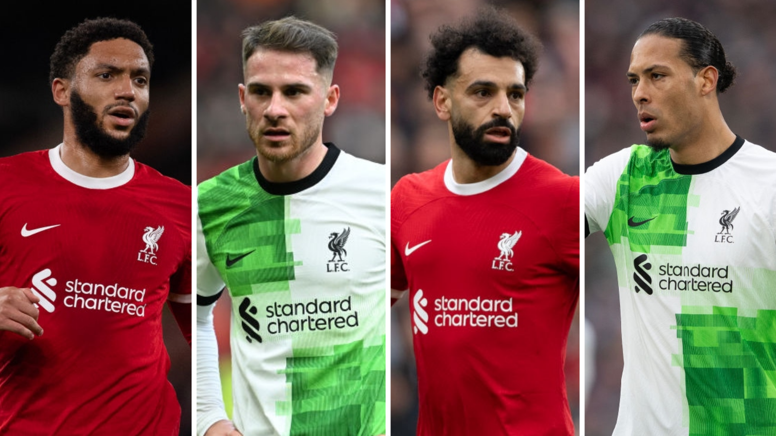 Joe Gomez, Alexis Mac Allister, Mohamed Salah, Virjil Van Dijk