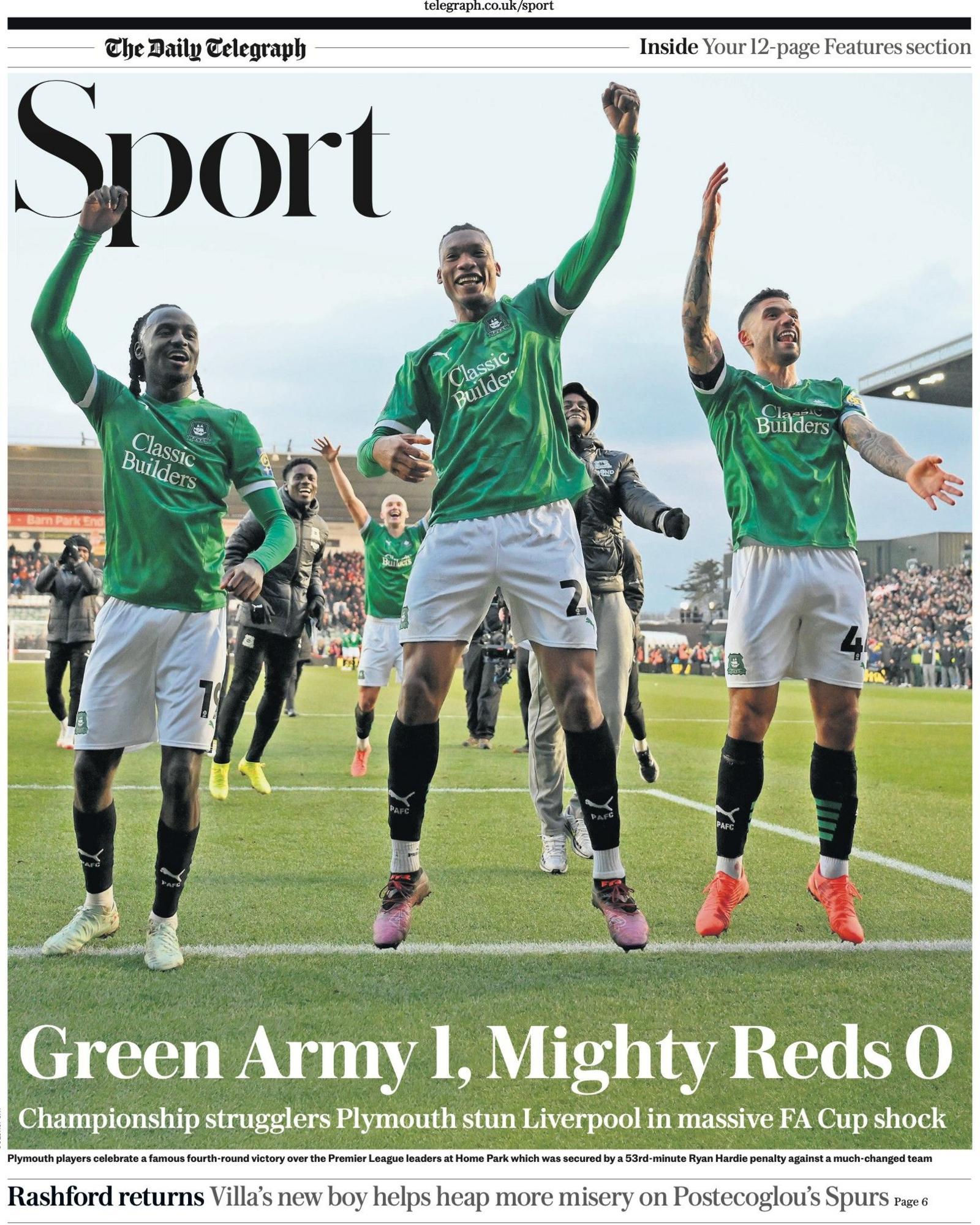 Telegraph back page 