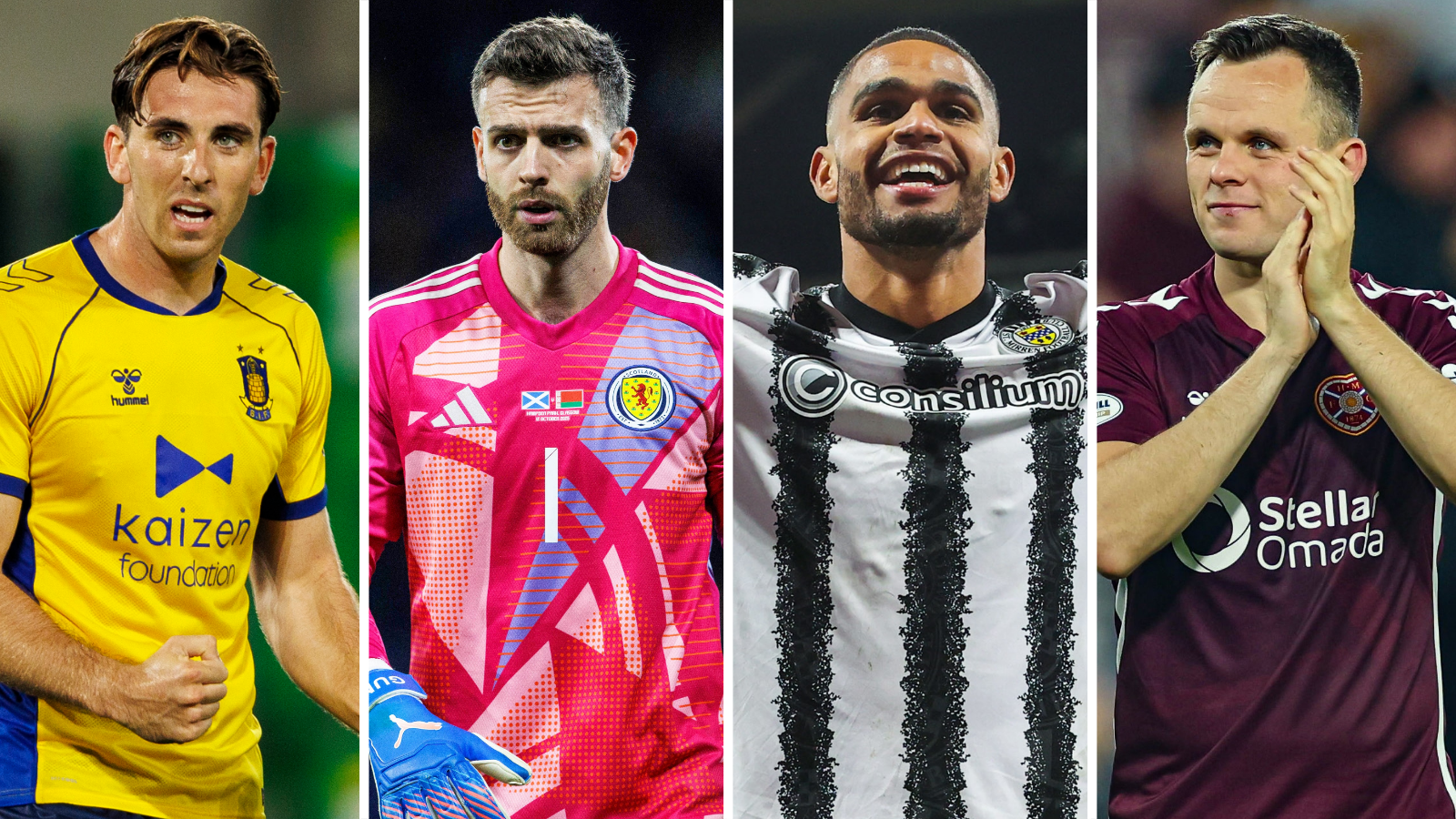 Luis Binks, Angus Gunn, Mikael Mandron and Lawrence Shankland