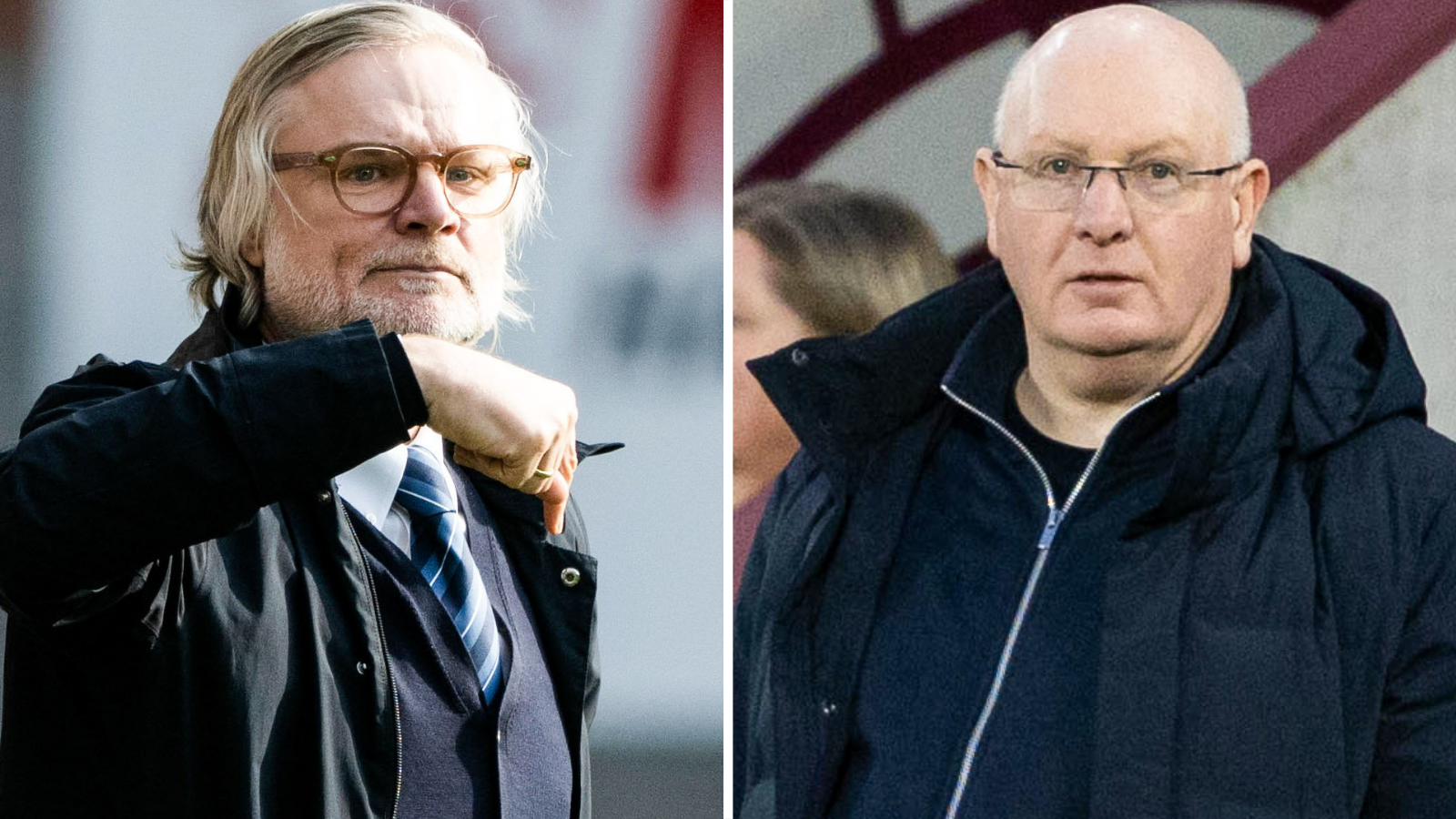 Dundee head coach Steven Pressley and Falkirk's John McGlynn