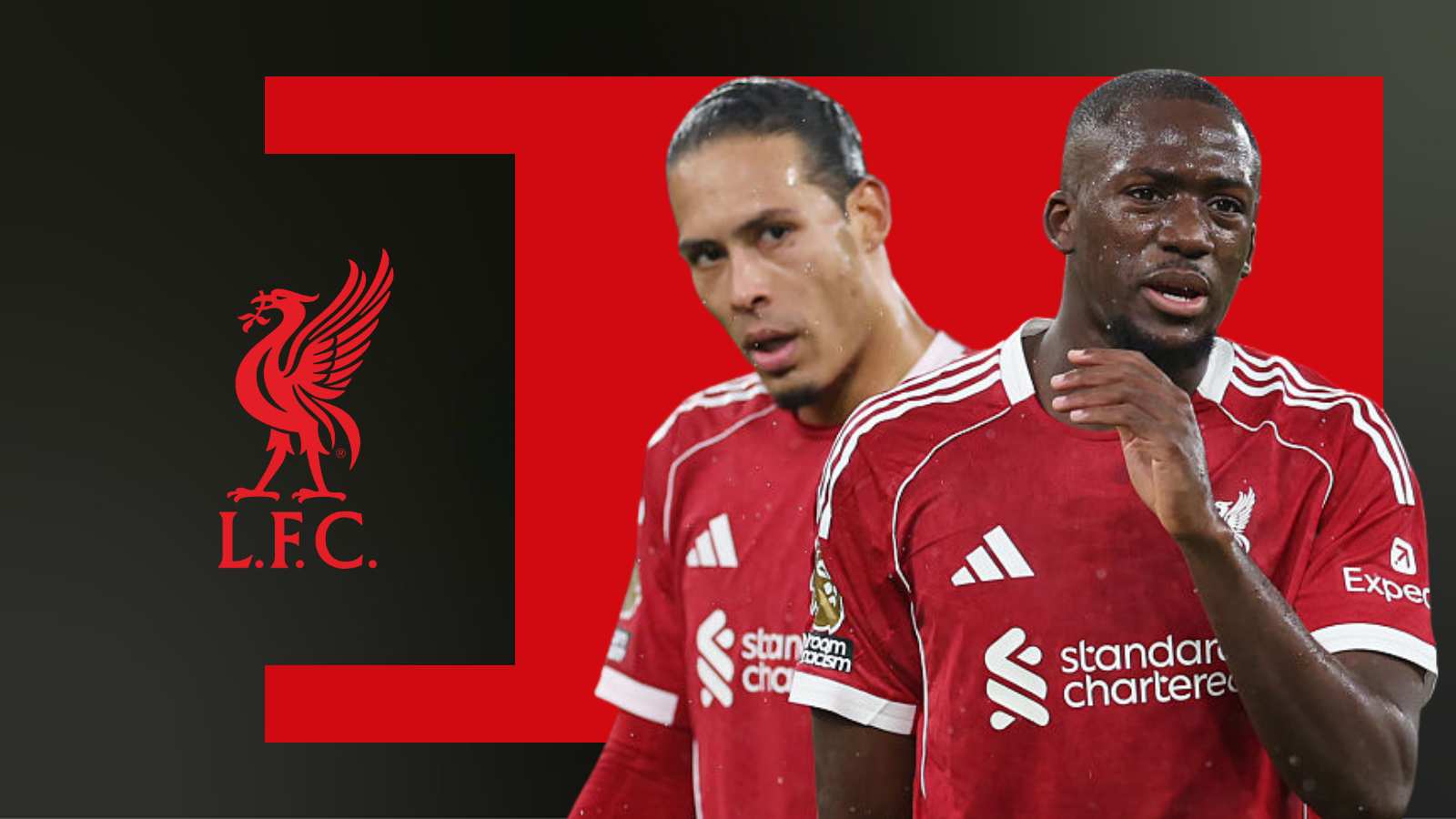 Virgil van Dijk and Ibrahima Konate