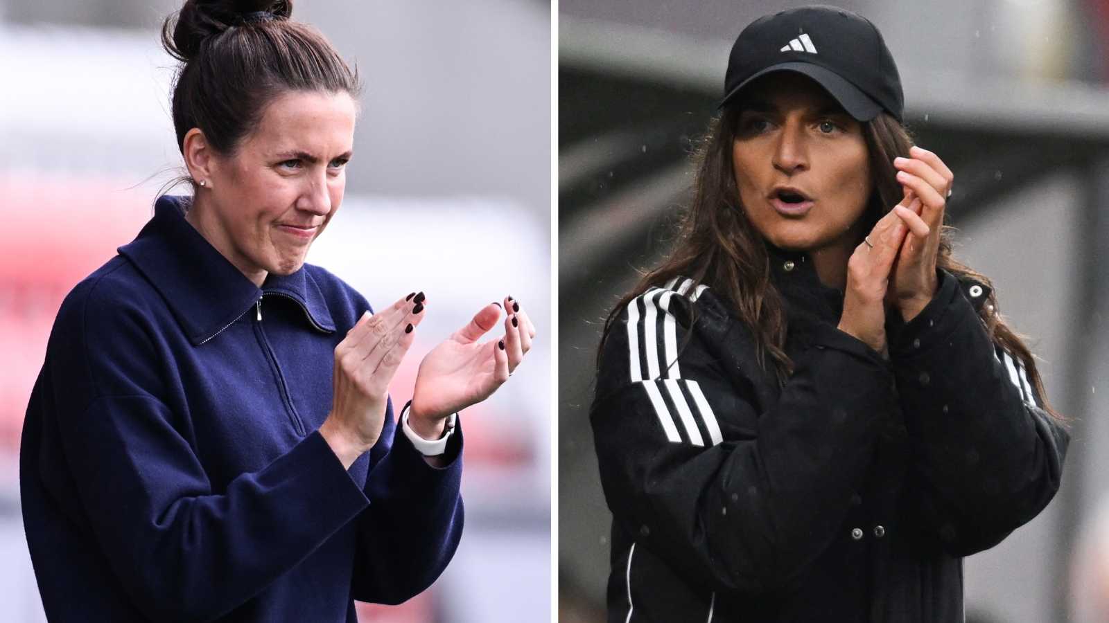 Rangers head coach Leanne Crichton and Celtic counterpart Elena Sadiku