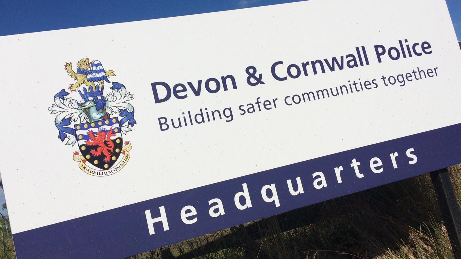 Devon and Cornwall Police HQ sign