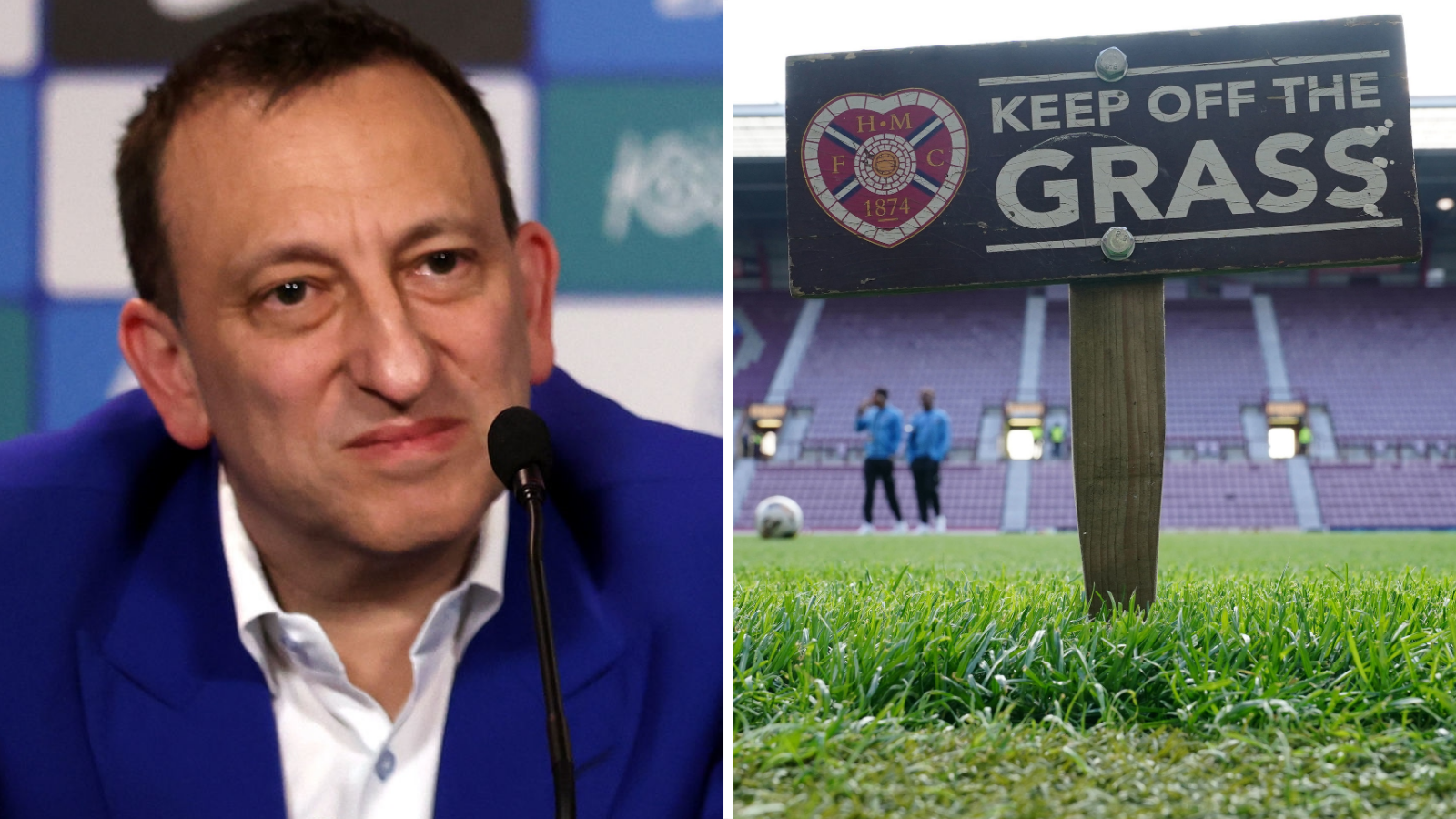 Pictures of Tony Bloom and Hearts' Tynecastle Park