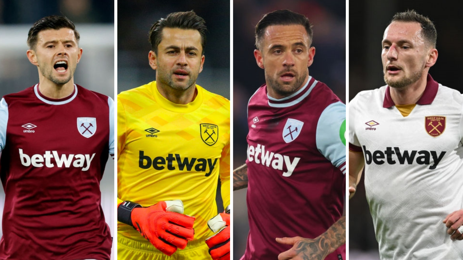 Aaron Cresswell, Lukasz Fabianski, Danny Ings and Vladimir Coufal