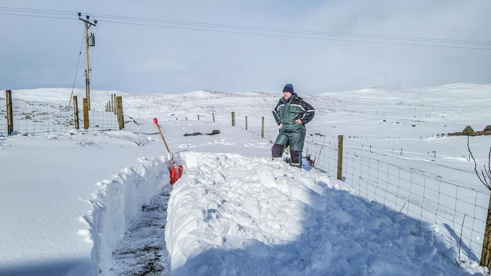 Snow drift in Shetland