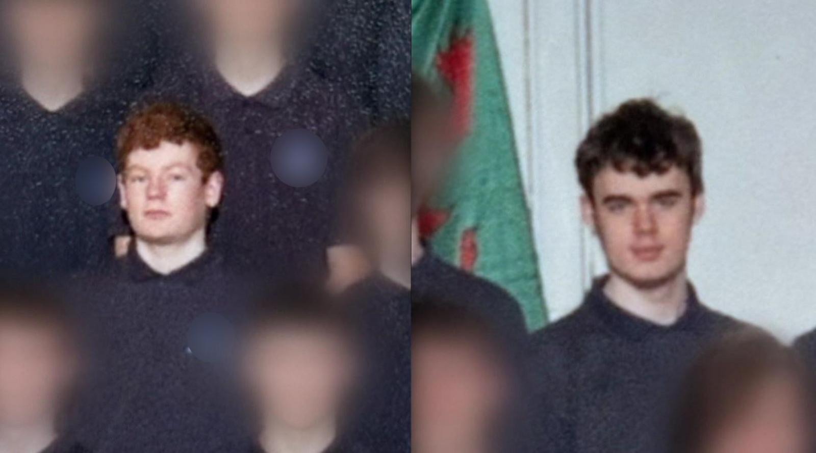 Rhys Edwards (chwith) a Talan Vincent (dde)